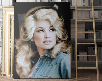 Dolly Parton In Color Canvas Wall Art Print | Iconic Posters Prints Paintings Photos Home Decor