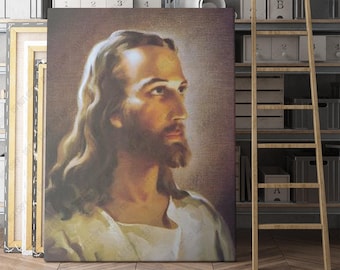 The Head of Christ by Warner Sallman Canvas Wall Art Print | Iconic Posters Prints Paintings Photos Home Decor