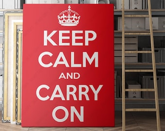 Keep Calm and Carry on Sign - Etsy