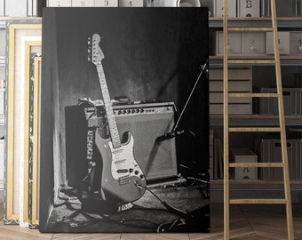 Electric Guitar Canvas Wall Art Print | Iconic Posters Prints Paintings Photos Home Decor
