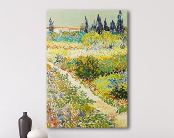 Garden At Arles (1888) by Vincent van Gogh | Canvas Wall Art Print | Iconic Posters Prints Paintings Photos Home Decor