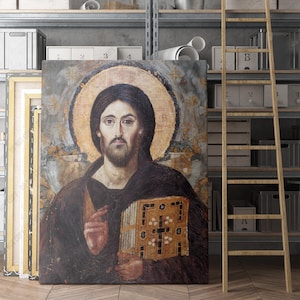 Jesus Christ Pantocrator Sinai Canvas Wall Art Print | Iconic Posters Prints Paintings Photos Home Decor