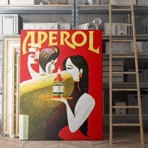 Póster publicitario vintage de Aperol Spritz, Impresión artística en lienzo para pared, carteles icónicos, impresiones, pinturas, fotos, decoración del hogar