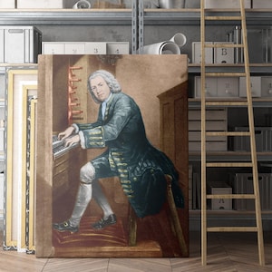 Johann Sebastian Bach Canvas Wall Art Print | Iconic Posters Prints Paintings Photos Home Decor