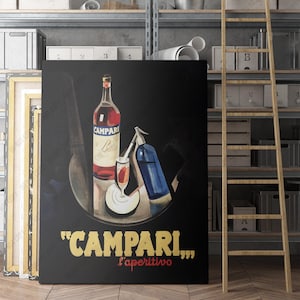 Aperitivo Campari, póster publicitario Vintage, lienzo, impresión artística de pared/pósteres icónicos, impresiones, pinturas, fotos, decoración del hogar