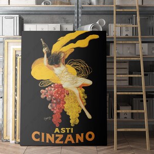 Póster publicitario Vintage de vino Cinzano Asti, impresión artística de pared en lienzo, carteles icónicos, impresiones, pinturas, fotos, decoración del hogar