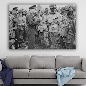 Dwight D Eisenhower D Day | Canvas Wall Art | Iconic Posters Prints Paintings Photos Home Decor