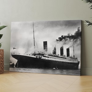 The Titanic 1912 | Canvas Wall Art Print | Iconic Posters Prints Paintings Photos Home Decor