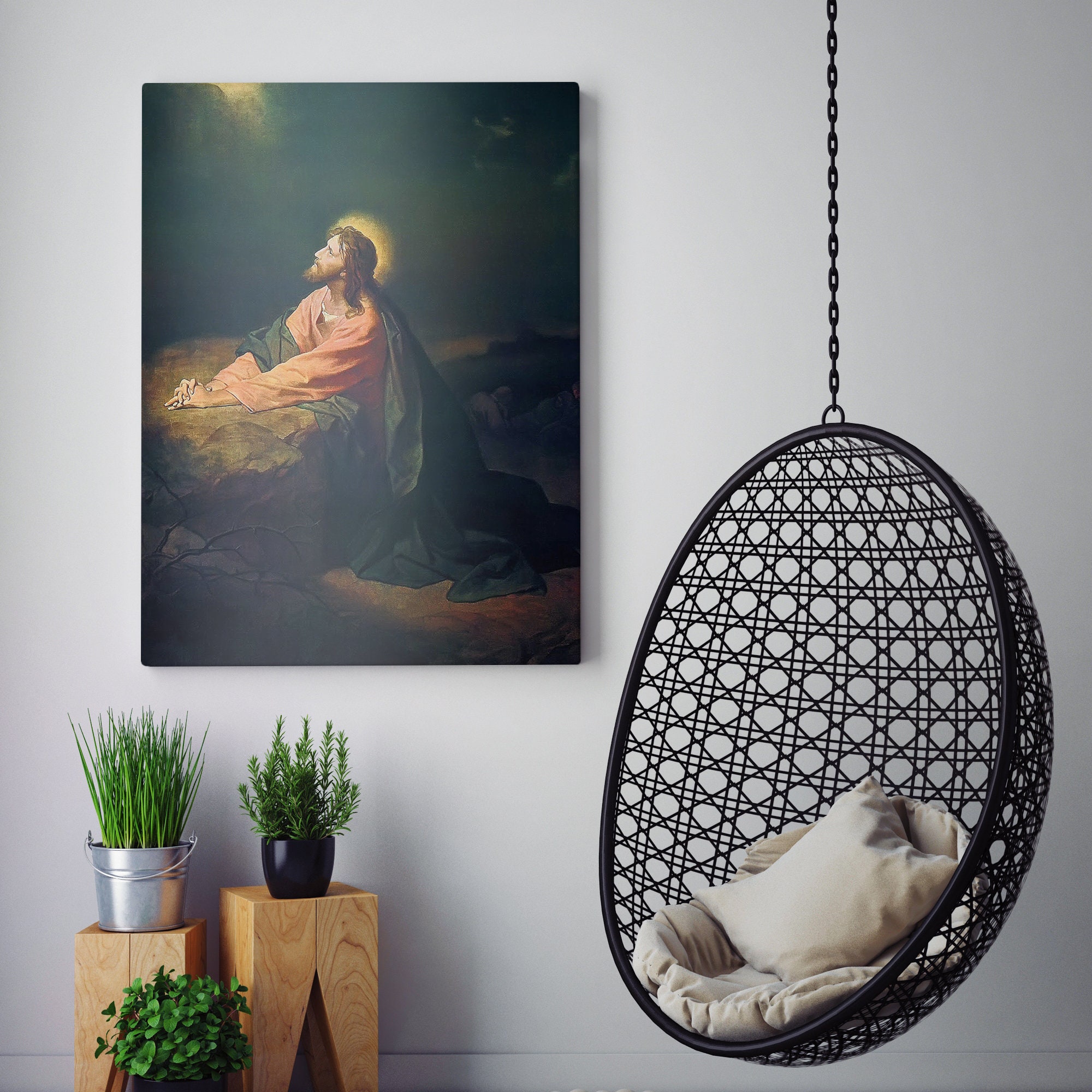 Jesus Christ in the Garden of Gethsemane Canvas Wall Art Print Iconic ...