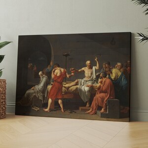 The Death Of Socrates | Canvas Wall Art Print | Iconic Posters Prints Paintings Photos Home Decor