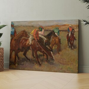 Before the Race (1882) by Edgar Degas | Canvas Wall Art Print | Iconic Posters Prints Paintings Photos Home Decor