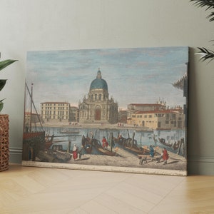 Church of Madonna della Salute on the Grand Canal of Venice Canvas Wall Art Print | Iconic Posters Prints Paintings Photos Home Decor