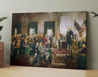 The Signing of the Constitution of the United States | Canvas Wall Art | Iconic Posters Prints Paintings Photos Home Decor