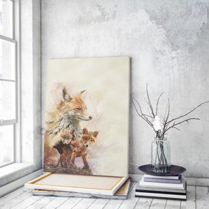 The Red Foxes | Canvas Wall Art | Iconic Posters Prints Paintings Photos Home Decor