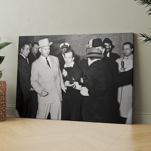 Lee Harvey Oswald Shot JFK Assassination | Canvas Wall Art | Iconic Posters Prints Paintings Photos Home Decor