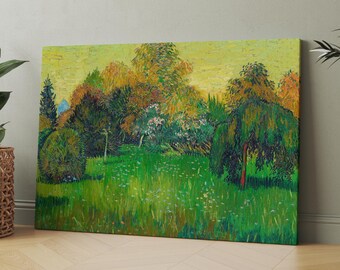 The Poet's Garden (1888) by Vincent van Gogh | Canvas Wall Art Print | Iconic Posters Prints Paintings Photos Home Decor