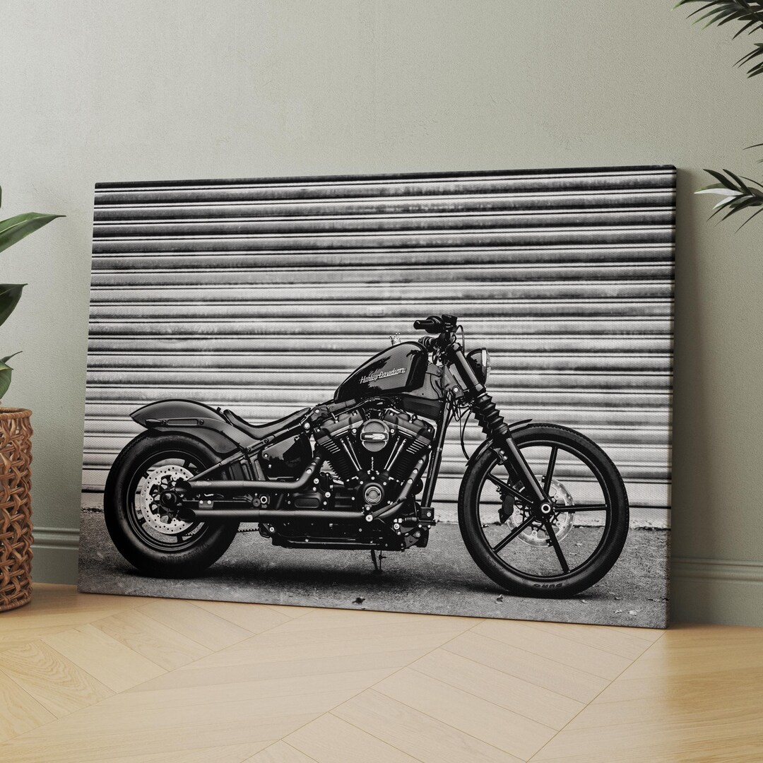 Harley Davidson Motorcycle | Canvas Wall Art Print | Iconic Posters ...