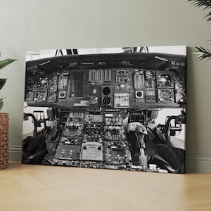 Blackhawk Helicopter Flight Deck | Canvas Wall Art | Iconic Posters Prints Paintings Photos Home Decor