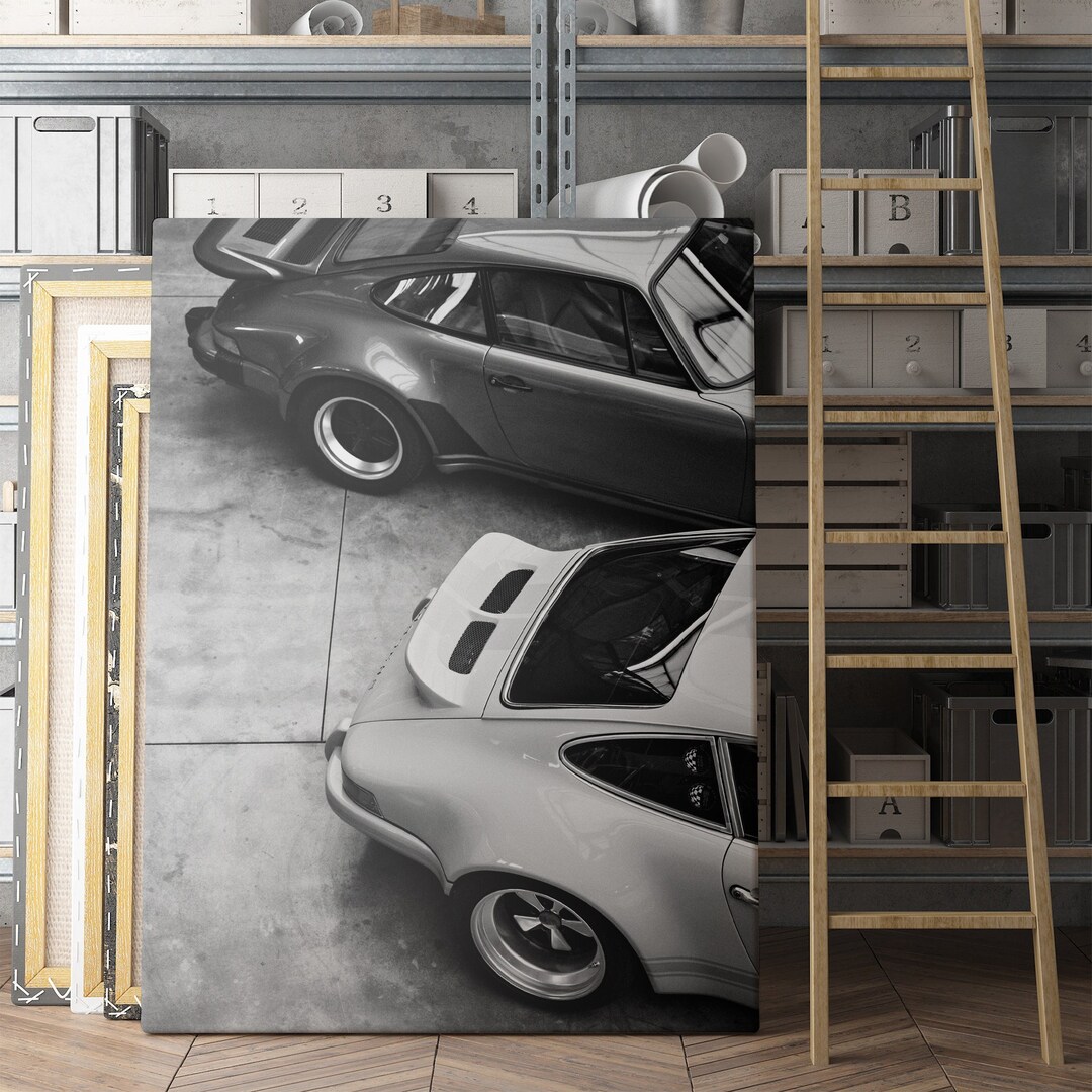 Vintage Porsche 911 Rear View | Canvas Wall Art Print | Iconic Posters ...