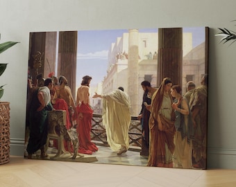 Ecce Homo (1871) by Antonio Ciseri Canvas Wall Art Print | Iconic Posters Prints Paintings Photos Home Decor