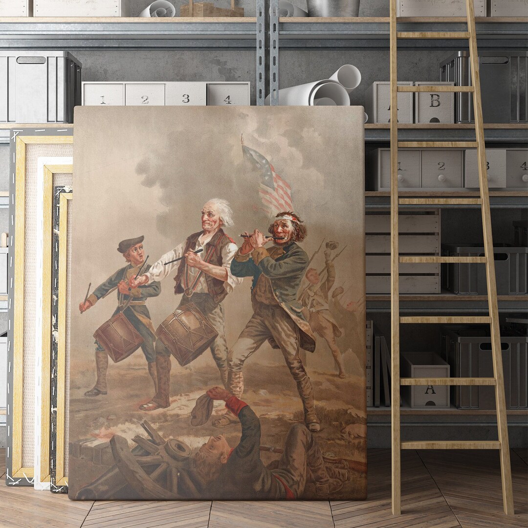 The Spirit of '76 Yankee Doodle Canvas Wall Art Iconic Posters Prints