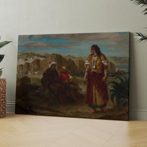 View of Tangier (1853) by Eugène Delacroix | Canvas Wall Art Print | Iconic Posters Prints Paintings Photos Home Decor