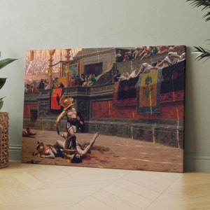 The Winning Gladiator - Pollice Verso | Canvas Wall Art Print | Iconic Posters Prints Paintings Photos Home Decor