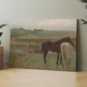 Horse in a Meadow (1871) by Edgar Degas | Canvas Wall Art Print | Iconic Posters Prints Paintings Photos Home Decor