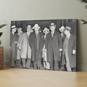 Al Capone & Chicago Gangsters 1930s Canvas Wall Art Print | Iconic Posters Prints Paintings Photos Home Decor
