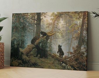 Morning in a Pine Forest 1889 by Ivan Shishkin | Canvas Wall Art | Iconic Posters Prints Paintings Photos Home Decor