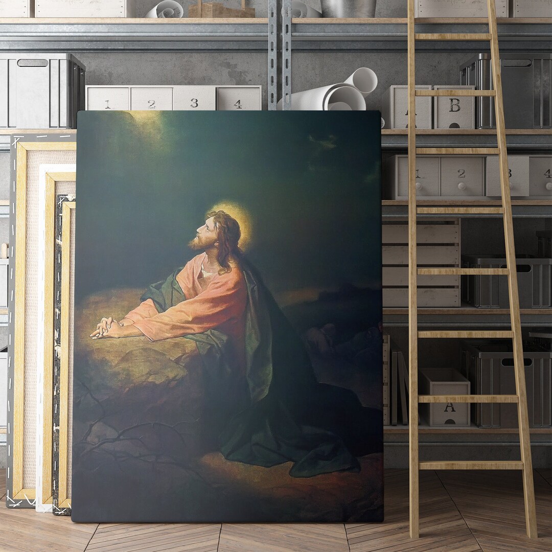 Jesus Christ in the Garden of Gethsemane Canvas Wall Art Print | Iconic ...