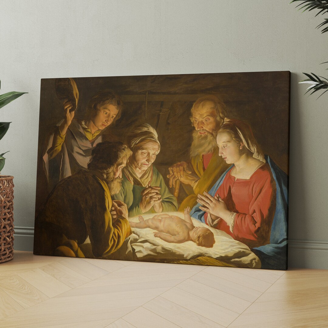 The Adoration of the Shepherds Canvas Wall Art Print | Iconic Posters ...