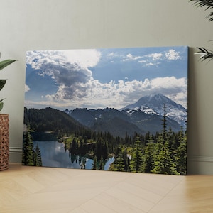 Mount Rainier Washington | Canvas Wall Art | Iconic Posters Prints Paintings Photos Home Decor