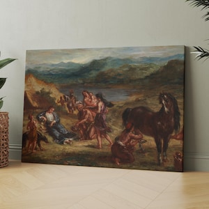 Ovid among the Scythians (1859-1862) by Eugène Delacroix | Canvas Wall Art Print | Iconic Posters Prints Paintings Photos Home Decor