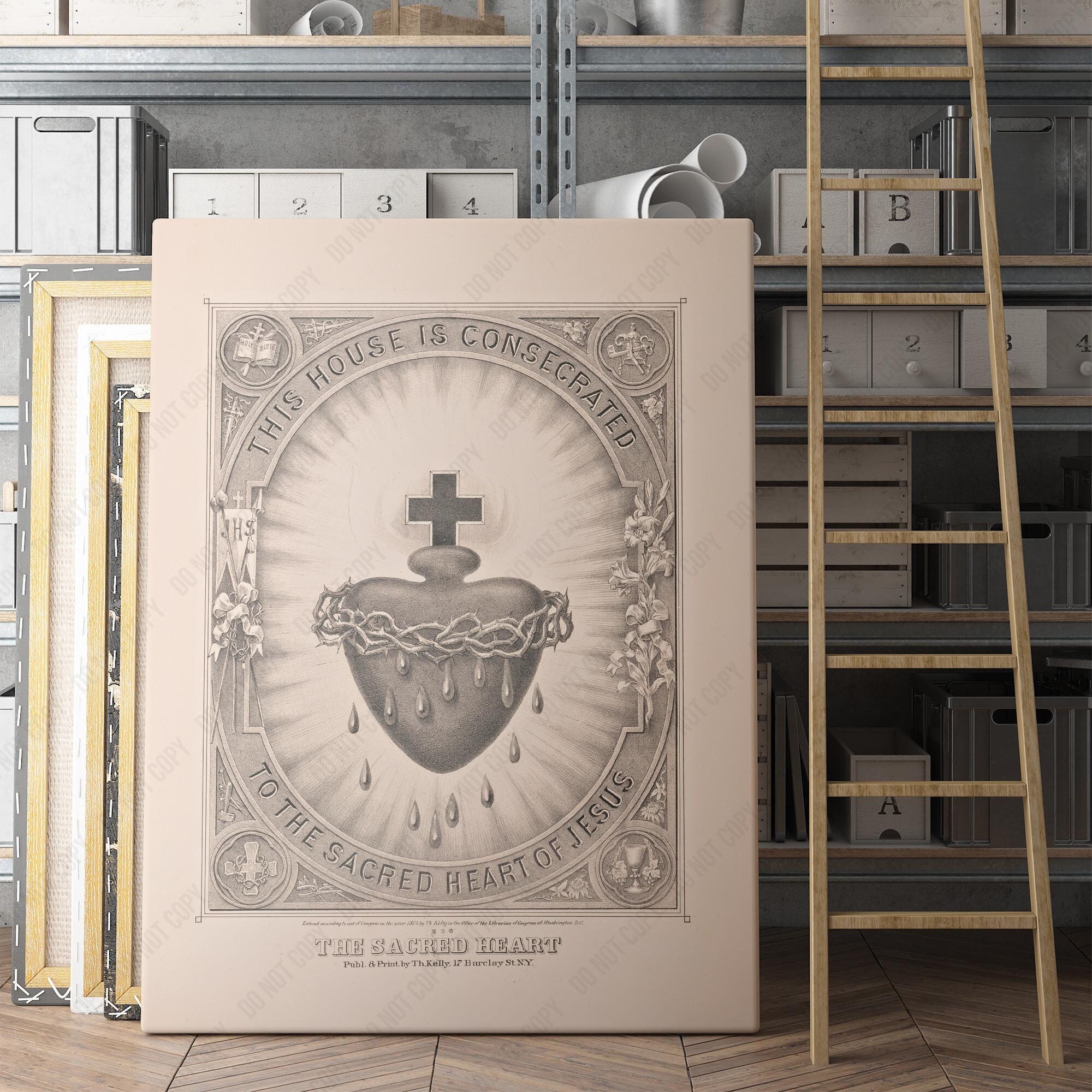 The Sacred Heart of Jesus 1874 Canvas Wall Art Print | Iconic Posters Prints Paintings Photos Home Decor