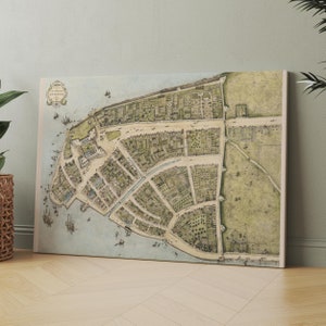Map of New York as New Amsterdam 1660 | Canvas Wall Art | Iconic Posters Prints Paintings Photos Home Decor