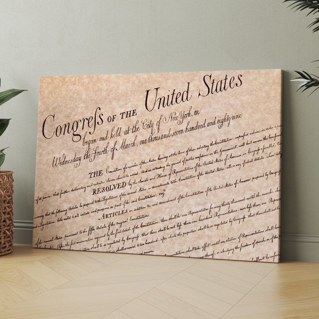 US Bill of Rights | Canvas Wall Art | Iconic Posters Prints Paintings ...