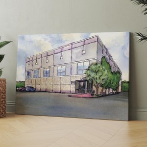 The Office - Pam Beesly's Watercolor Painting | Canvas Wall Art Print | Iconic Posters Prints Paintings Photos Home Decor