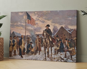 Washington at Valley Forge | Canvas Wall Art | Iconic Posters Prints Paintings Photos Home Decor