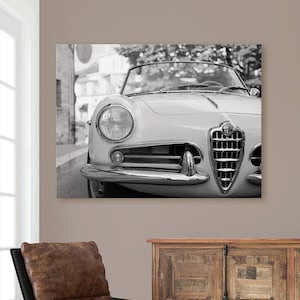 Alfa Romeo Giulia Spider | Canvas Wall Art Print | Iconic Posters Prints Paintings Photos Home Decor