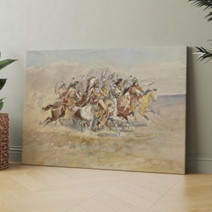 Black Feet War Party 1896 | Canvas Wall Art | Iconic Posters Prints Paintings Photos Home Decor