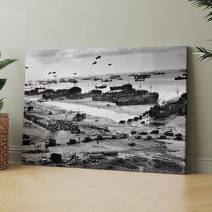Normandy Invasion D-Day June 1944 | Canvas Wall Art | Iconic Posters Prints Paintings Photos Home Decor