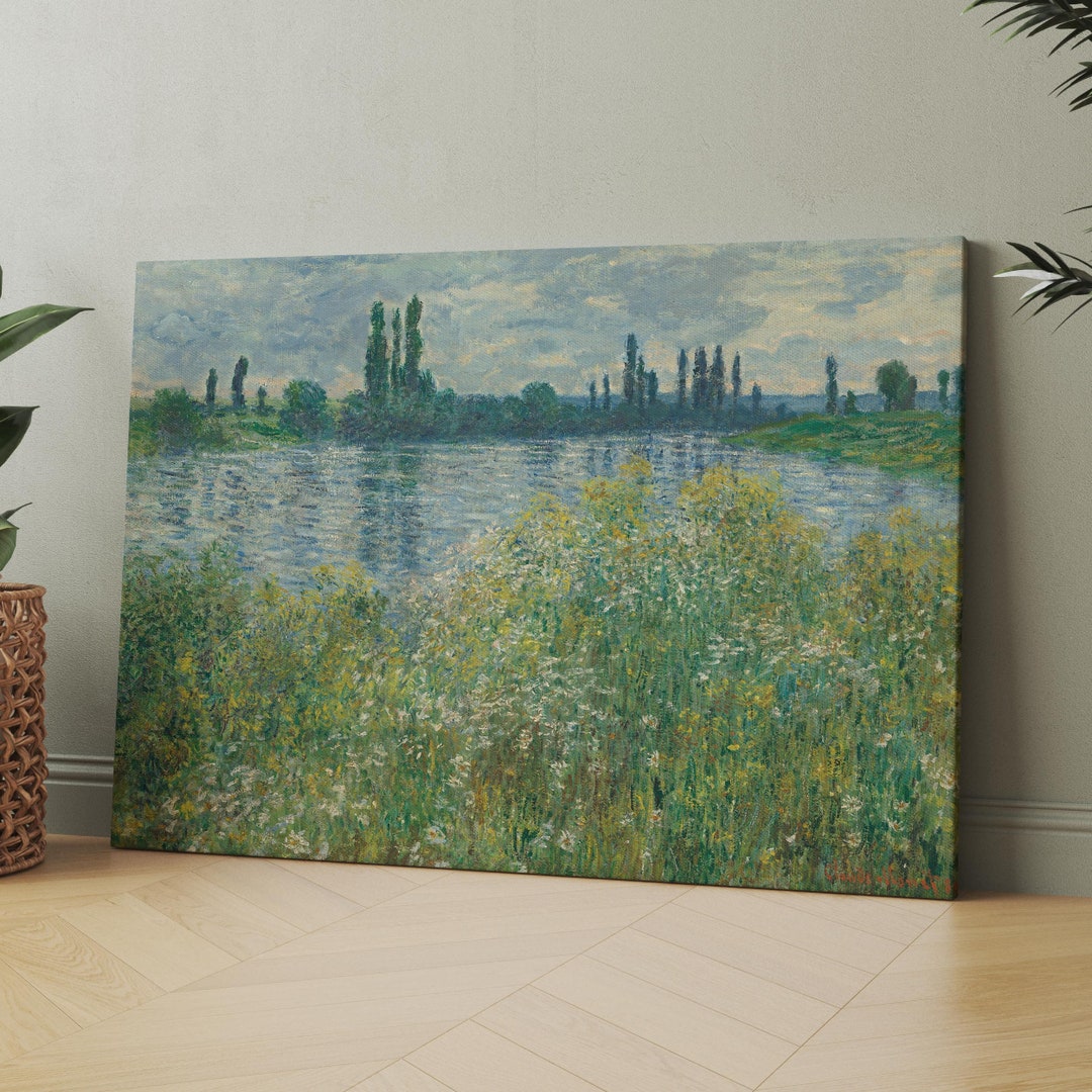 Banks of the Seine, Vétheuil, (1880) by Claude Monet | Canvas Wall Art ...