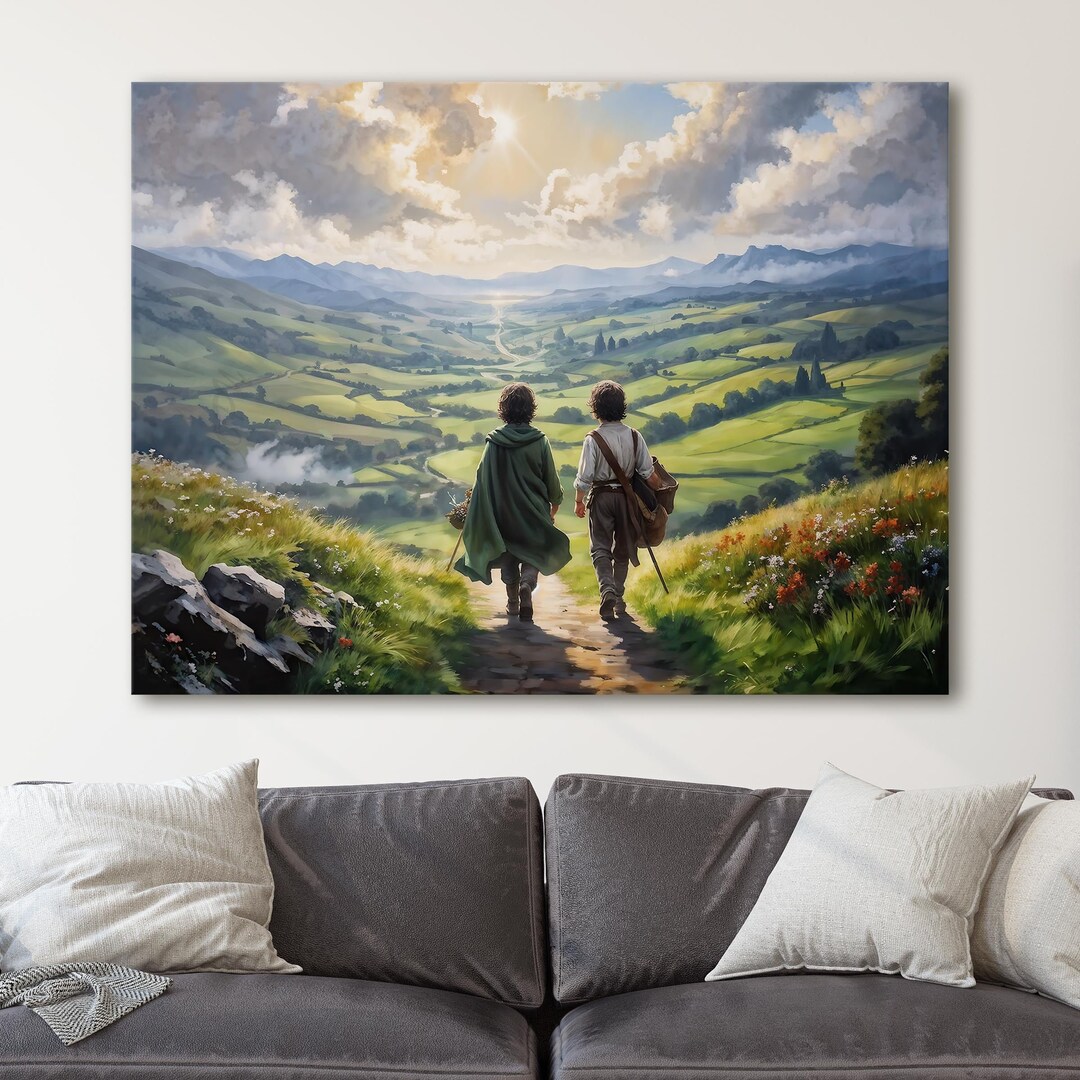 the-lord-of-the-rings-frodo-and-sam-leaving-the-shire-canvas-wall