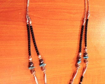 Southwest Necklace and Earrings Set handmade by Native American artist