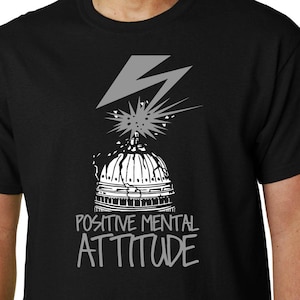 Positive Mental Attitude t-shirt (Bad Brains / PMA) // Quote Geek Punk Hardcore NYHC DC