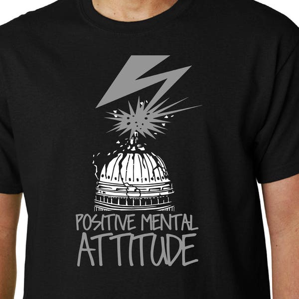 Positive Mental Attitude t-shirt (Bad Brains / PMA) // Quote Geek Punk Hardcore NYHC DC