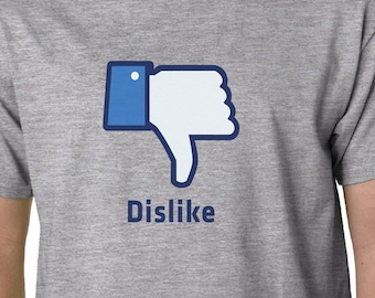 T-shirt di antipatia / / Social Media Facebook Twitter piace pollice Geek divertente umorismo citazione