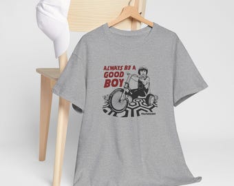 Maglietta "Always Be a Good Boy" / Film Cash Shining di Jack Torrance Kubrick Stephen King Film horror / Maglietta grafica retrò con ragazzo in triciclo