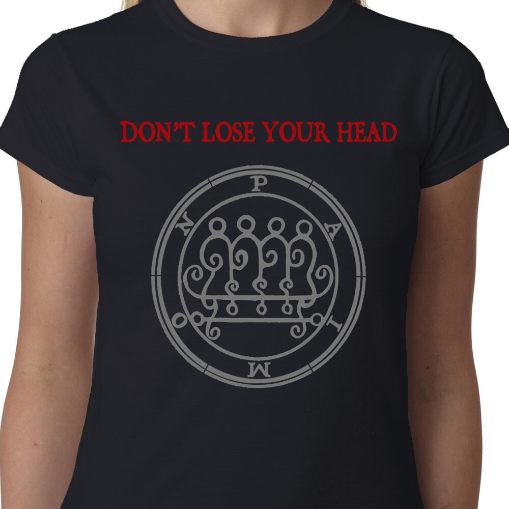 Don't Lose Your Head (Paimon) ladies t-shirt // Hereditary Film Horror Satan Lavey Demon Funny Geek